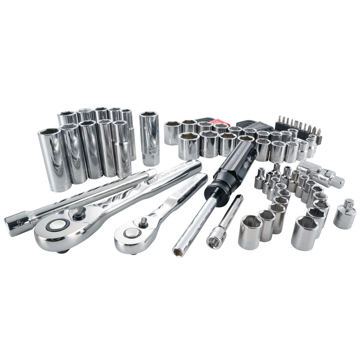 CRAFTSMAN 83-Piece Standard (SAE) and Metric Combination Polished Chrome Mechanics Tool Set with Hard Case