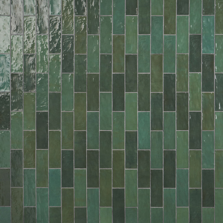 Artmore Tile Montego Green 3-in x 8-in Glazed Ceramic Subway Wall Tile product image