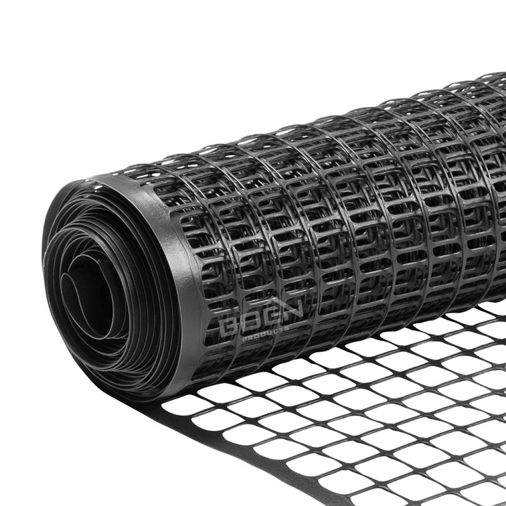 BOEN 50-ft x 4-ft 6-Gauge Black Plastic Extruded Mesh Rolled Fencing