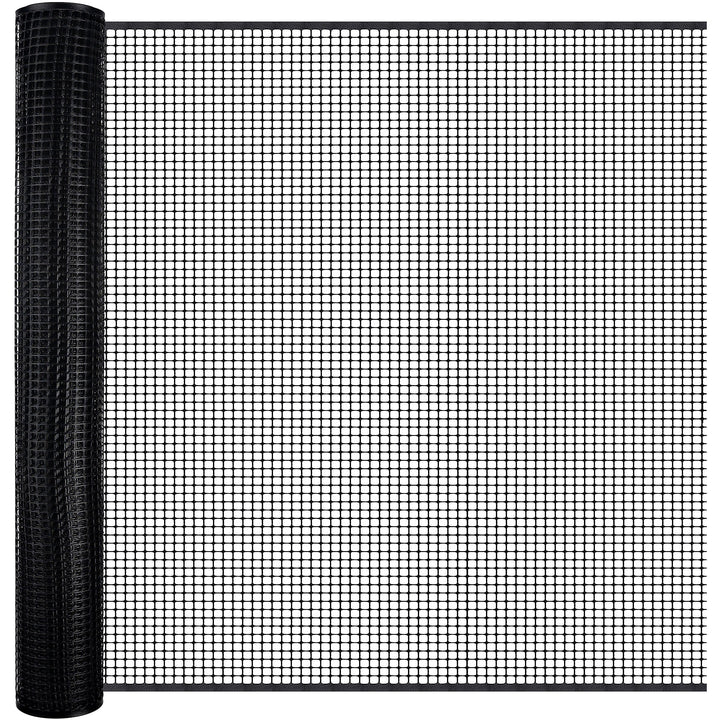 BOEN 25-ft x 3-ft 7-Gauge Black Plastic Extruded Mesh Rolled Fencing
