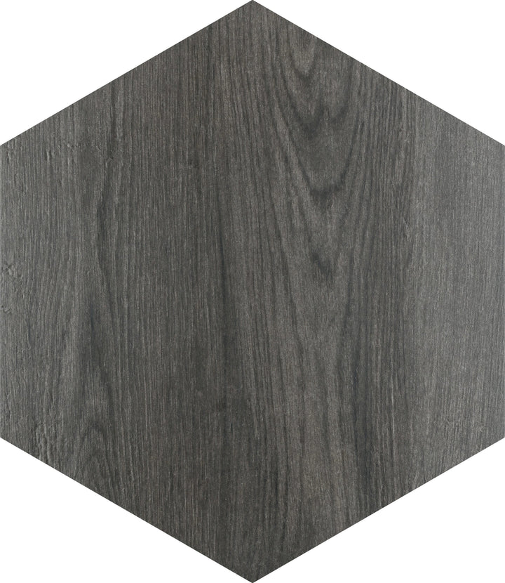 Affinity Tile Natura Hex Nero 14-in x 16-in Satin Porcelain Wood look Hexagon Floor and Wall Tile product image