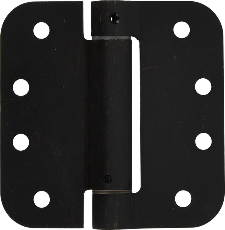 Everbilt 4 in. Oil-Rubbed Bronze Adjustable Spring Door Hinge, 5/8 in. Radius