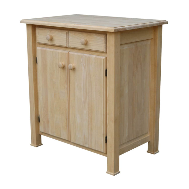 International Concepts Brown Wood Base with Wood Top Kitchen Island (26-in x 32-in x 36-in)