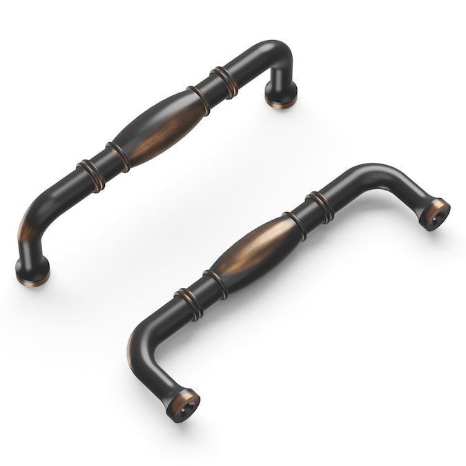 Hickory Hardware Williamsburg 3-3/4-in (96mm) Center to Center Oil-Rubbed Bronze Highlighted Rectangular Handle Drawer Pull