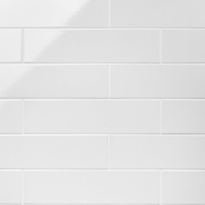 Artmore Tile Refined White 4-in x 16-in Glazed Ceramic Subway Wall Tile product image