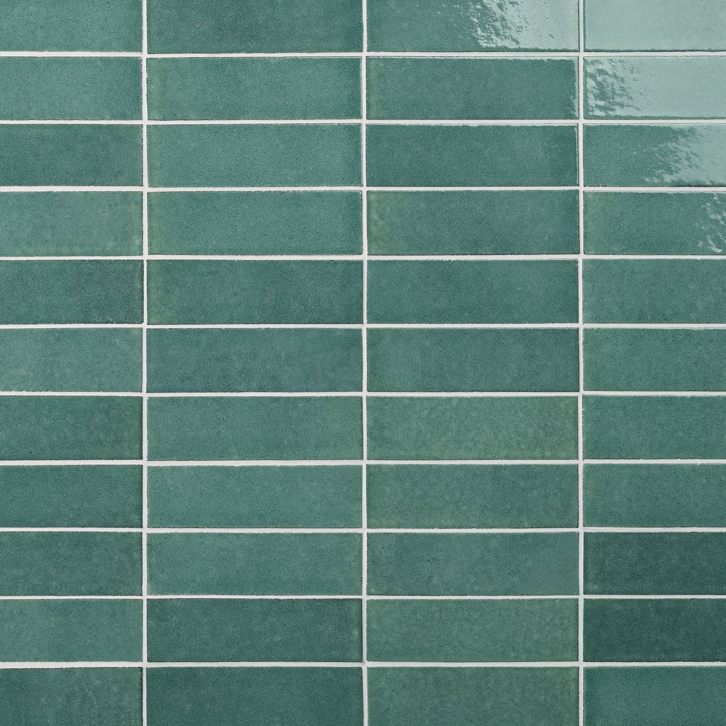 Artmore Tile ColorBrick Jade 2-in x 8-in Glossy Natural stone Basalt Encaustic Floor and Wall Tile product image