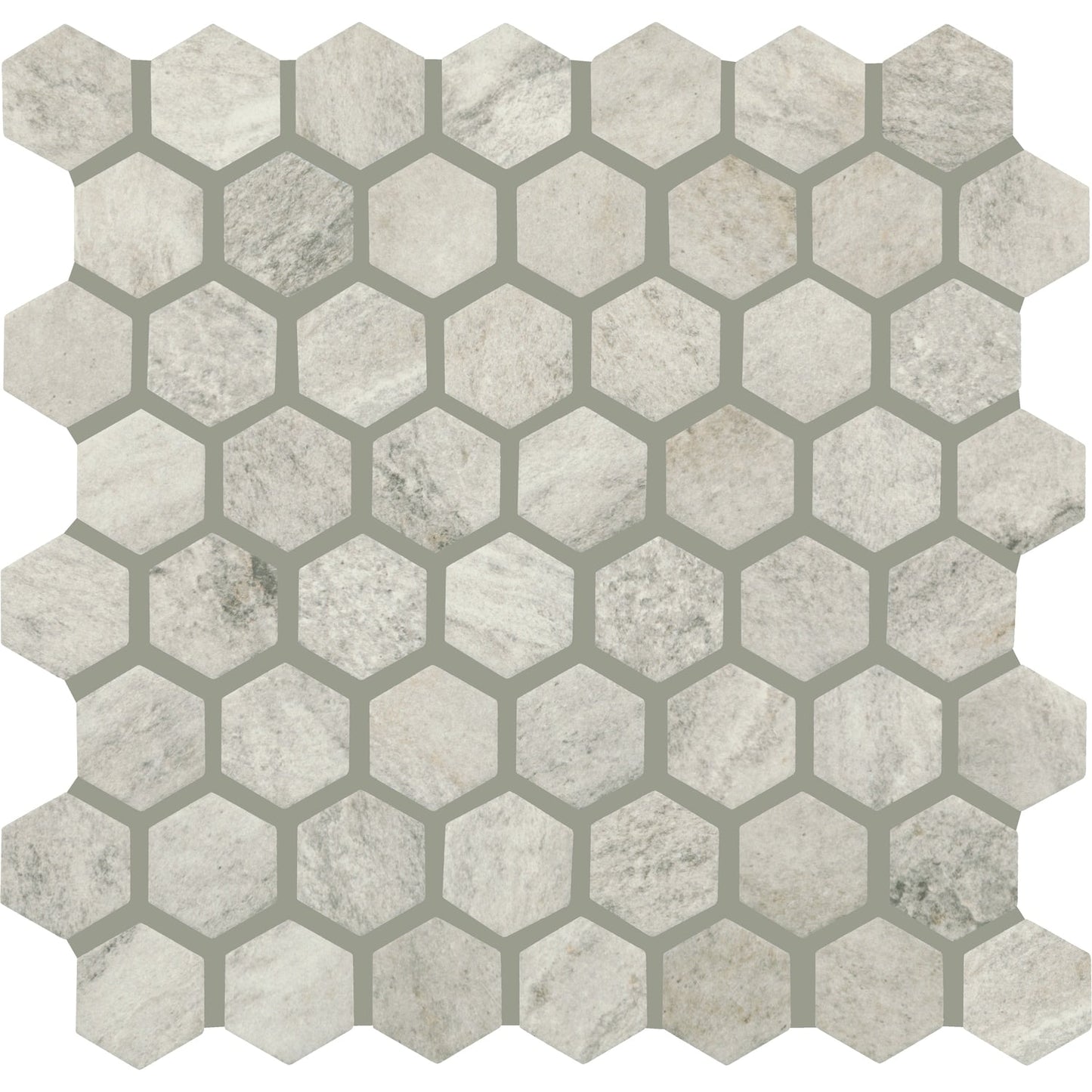 STAINMASTER Quartzite Sepia 10-in x 12-in Matte Ceramic Marble look Hexagon Mosaic Floor and Wall Tile product image