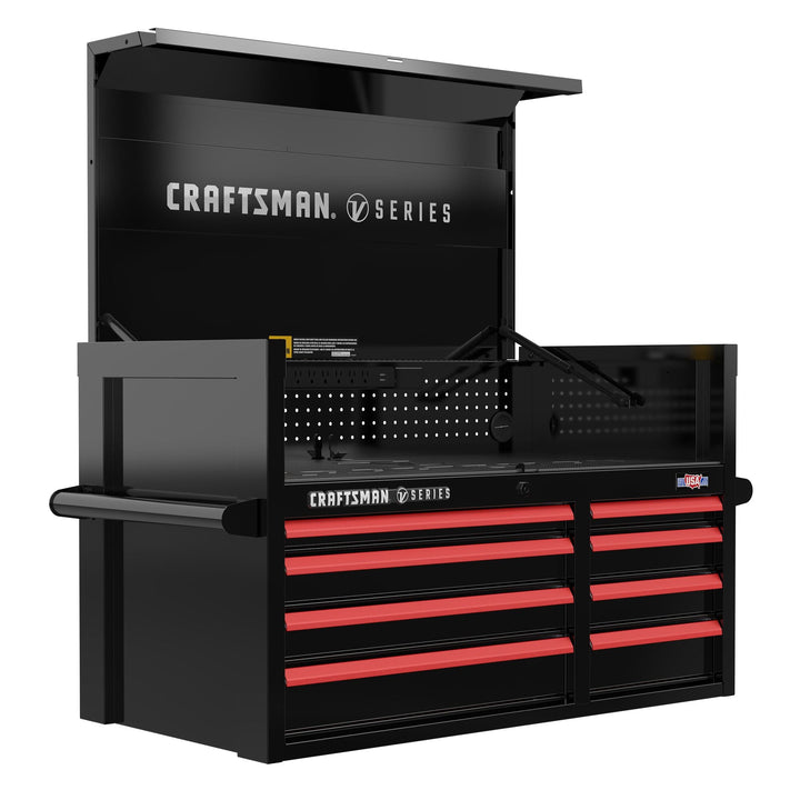 CRAFTSMAN V-Series 41-in W x 27-in H 8-Drawer Steel Tool Chest (Black)