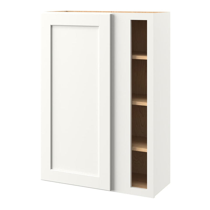 allen + roth Aveley 30-in W x 42.125-in H x 12-in D Linen Blind Corner Wall Fully Assembled Cabinet (Flat Panel Shaker Style)