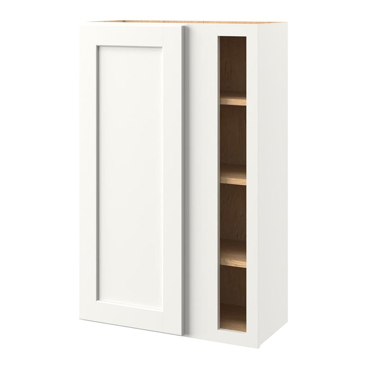 allen + roth Aveley 27-in W x 39.125-in H x 12-in D Linen Blind Corner Wall Fully Assembled Cabinet (Flat Panel Shaker Style)