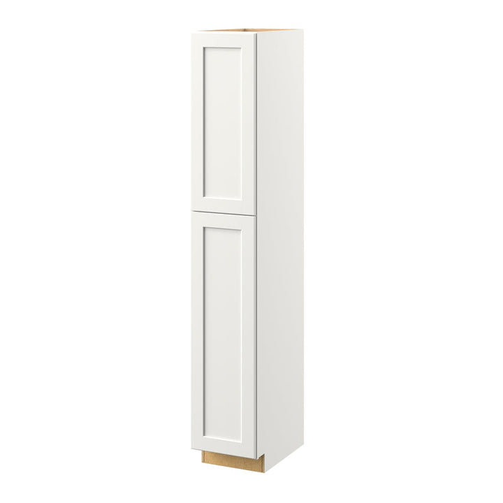 allen + roth Aveley 15-in W x 90-in H x 24-in D Linen Pantry Fully Assembled Cabinet (Flat Panel Shaker Door Style)