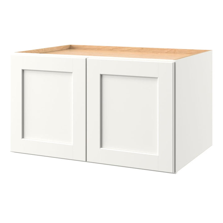 allen + roth Aveley 36-in W x 20.625-in H x 24-in D Linen Wall Fully Assembled Cabinet (Flat Panel Shaker Door Style)