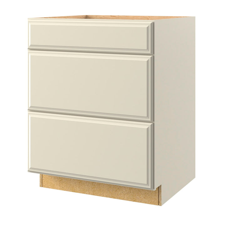 allen + roth Pattingham 27-in W x 34.5-in H x 24-in D Harbor 3-Drawer Base Fully Assembled Cabinet (Raised Panel Style)