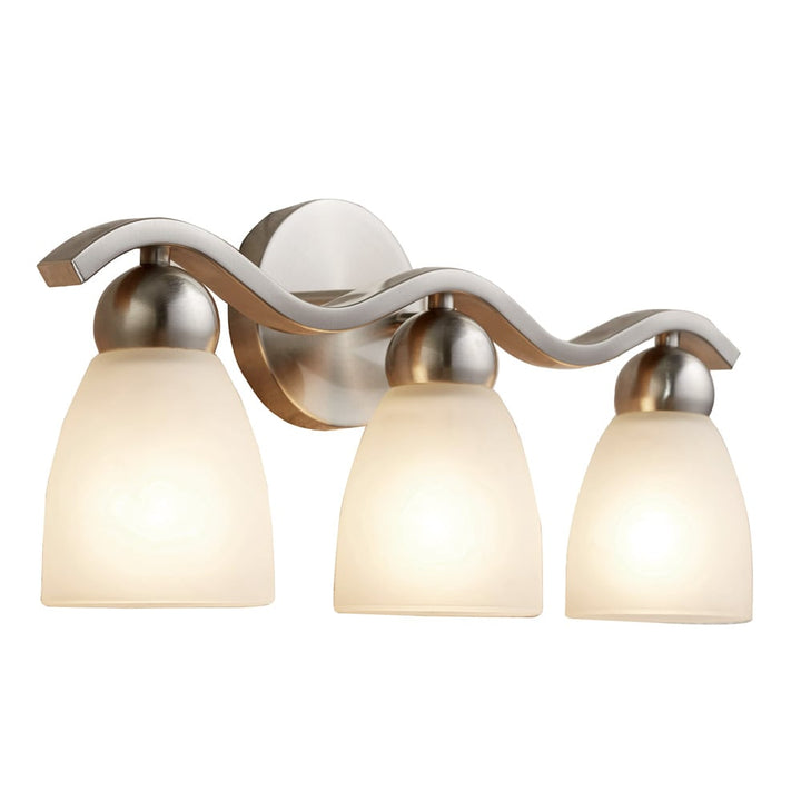 Portfolio Paces 3-Light Brushed Nickel Modern/Contemporary Vanity Light, 19.2-in Wide
