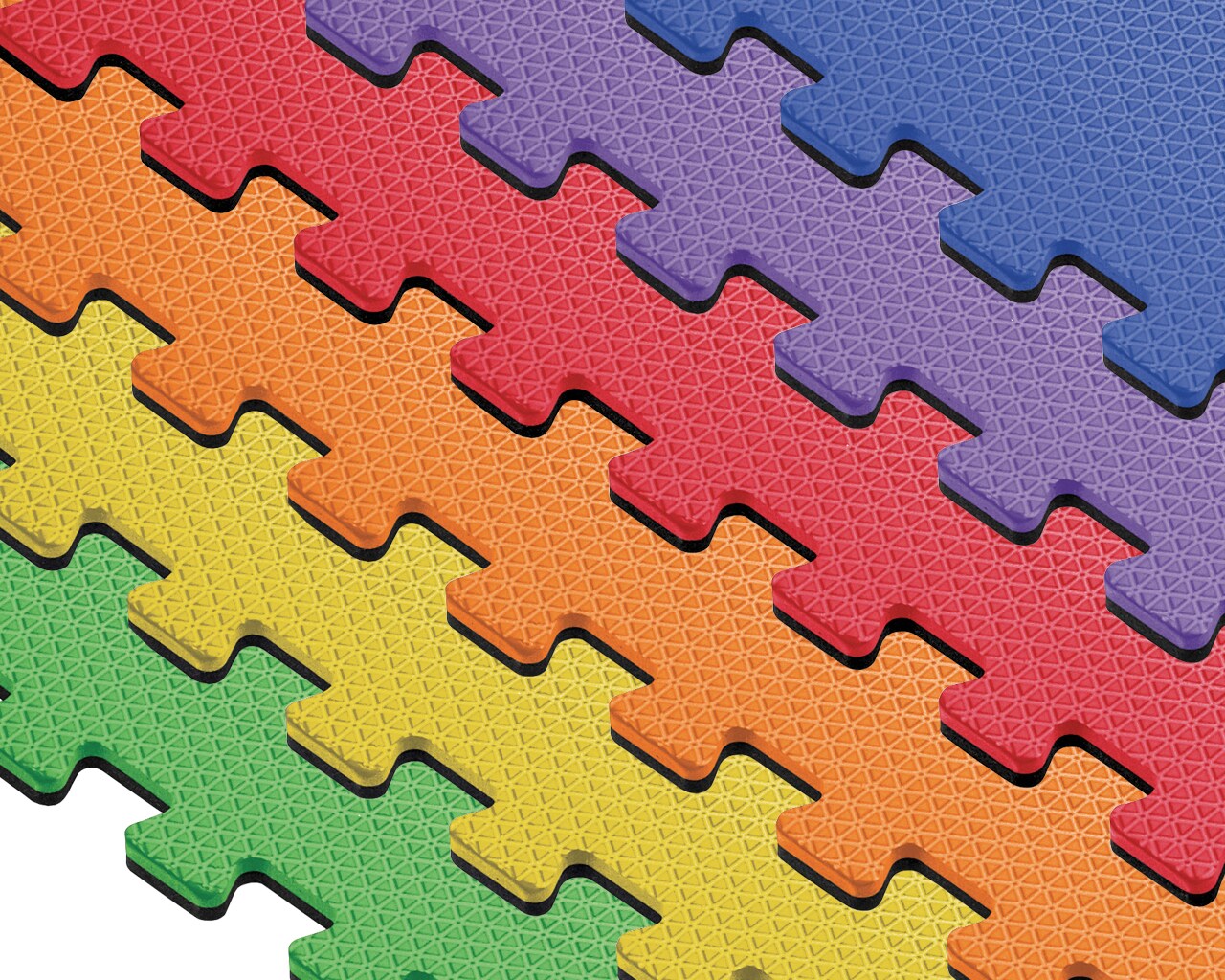 Norsk 24-in W x 24-in L x 0.5-in T Interlocking Foam Gym Floor Tile (24-sq ft) (6-Pack)