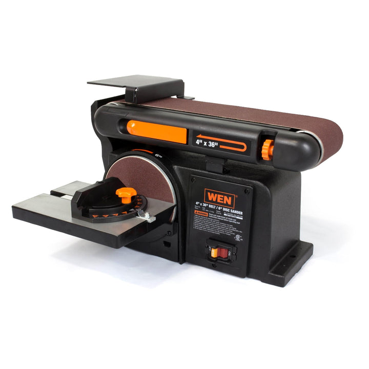 WEN 4.3-Amp 4 x 36 in. Belt and 6 in. Disc Benchtop Sander (Model 6502T)