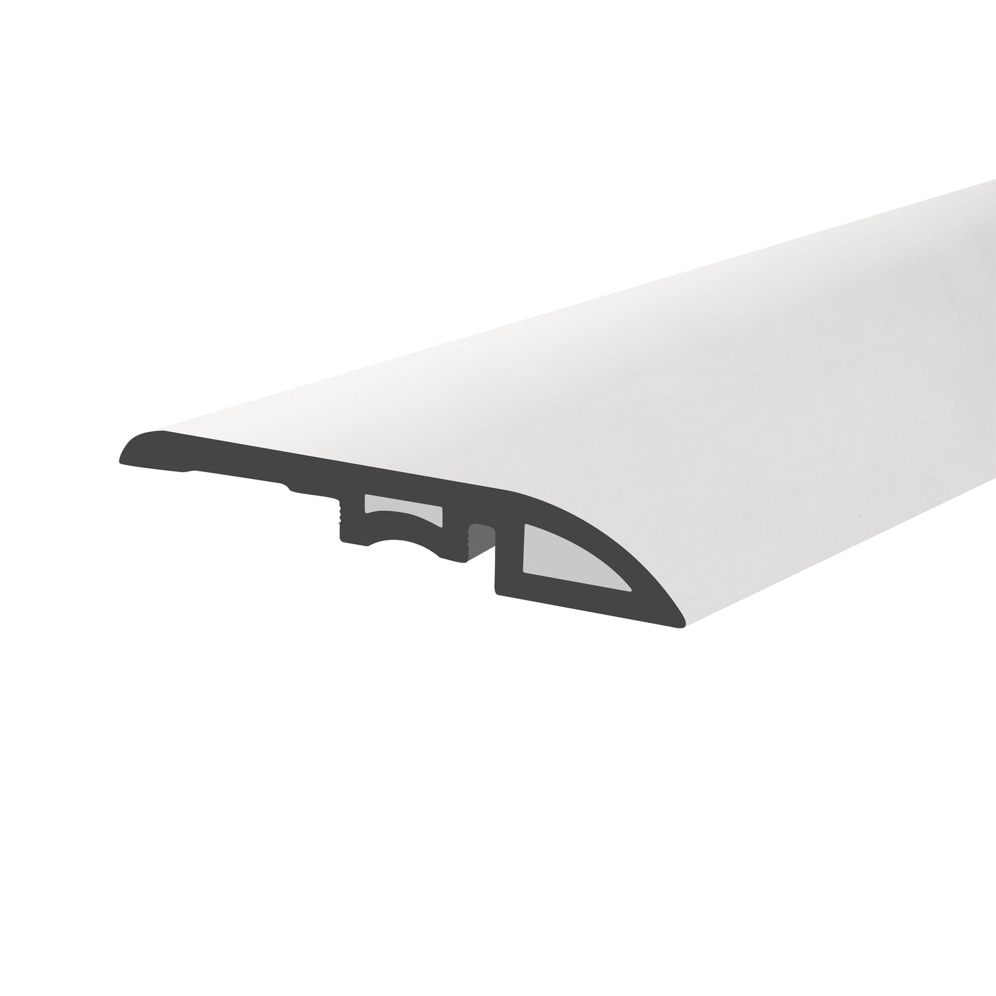 Lucida USA Piano White 1.75-in x 48-in Vinyl Floor Reducer