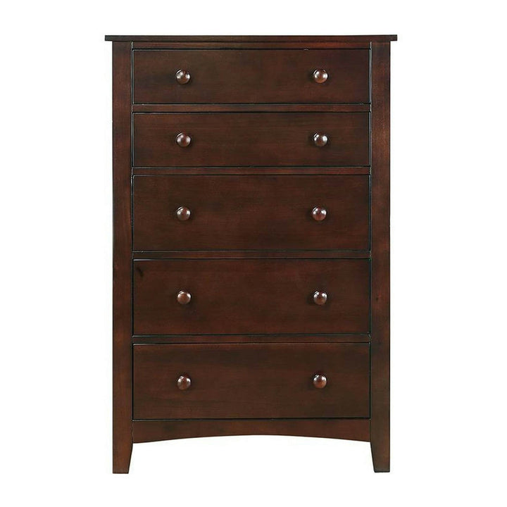 Benzara Brown 5-Drawer Accent Chest
