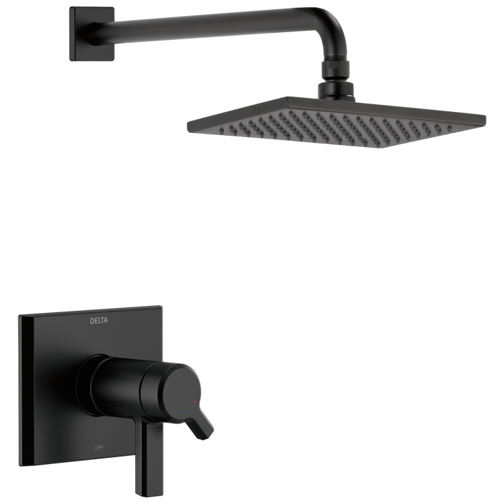 Delta Pivotal Matte Black 1-Handle Shower Faucet