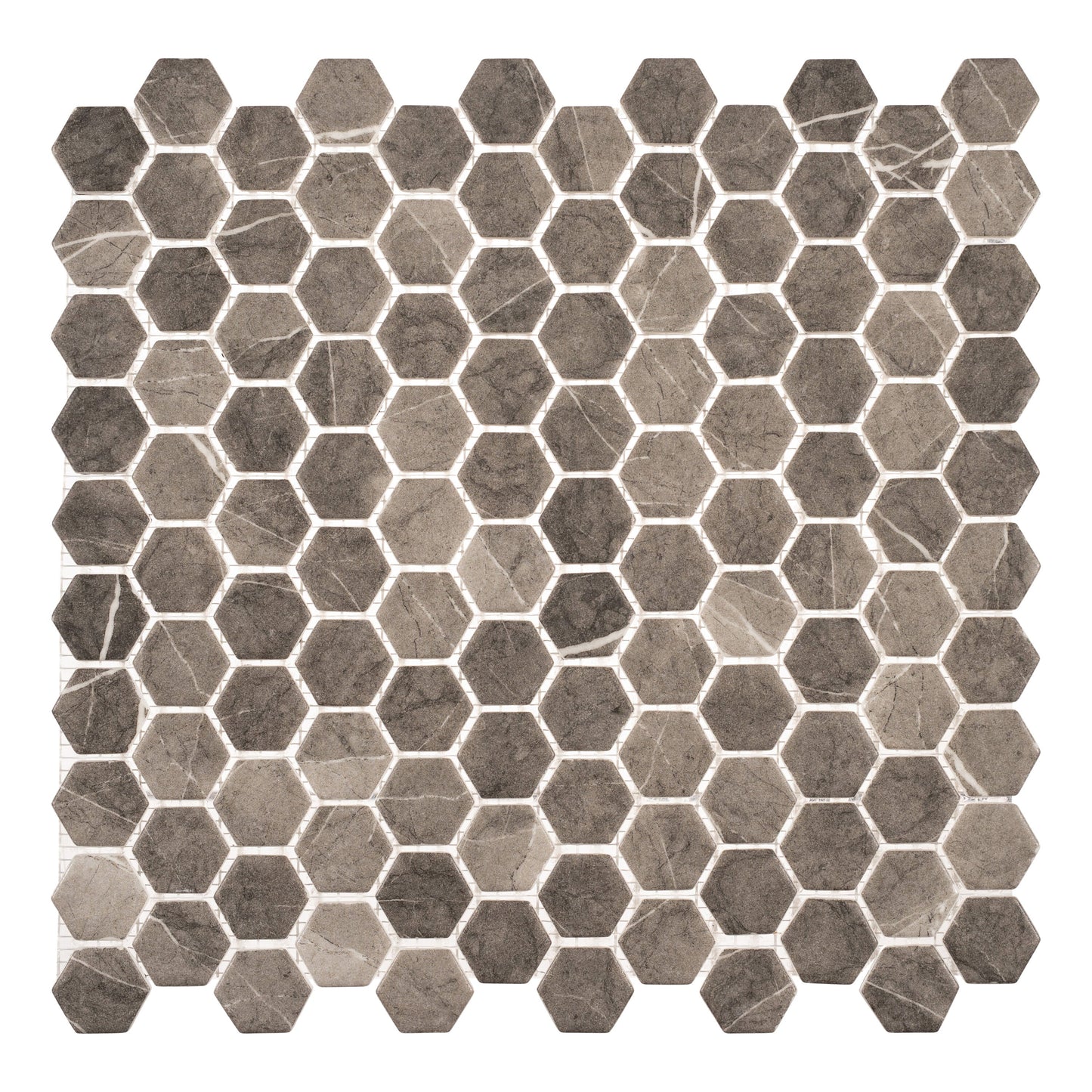 Andova Tiles TRILLION Fossil 12-in x 12-in Matte Recycled glass Patterned Hexagon Mosaic Floor and Wall Tile product image