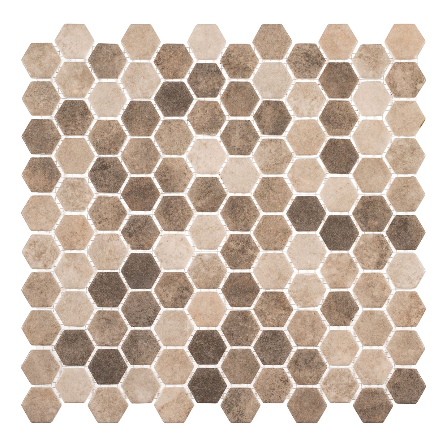 Andova Tiles TRILLION Honey 12-in x 12-in Matte Recycled glass Patterned Hexagon Mosaic Floor and Wall Tile product image