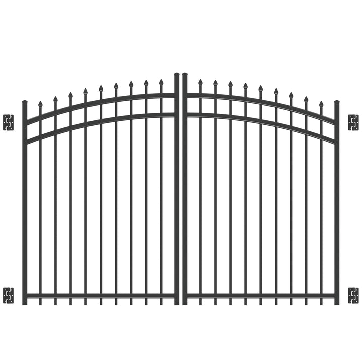 Freedom 5.02-ft Black Aluminum Driveway Gate
