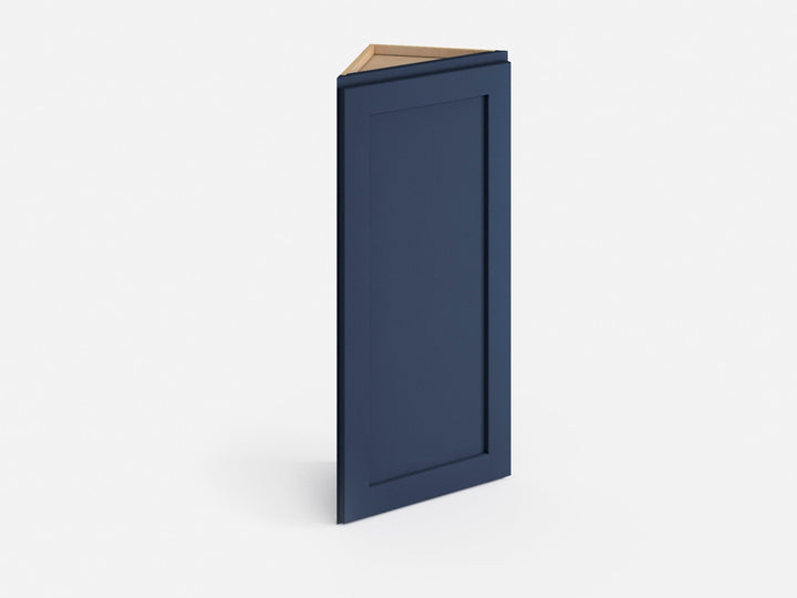 Valleywood Cabinetry 12-in W x 42-in H x 12-in D Marine Blue Birch Diagonal Corner Wall Ready To Assemble Plywood Cabinet (Flat Panel Shaker Style)