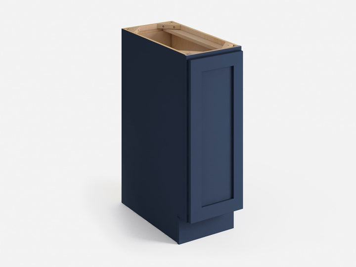 Valleywood Cabinetry 12-in W x 34.5-in H x 24-in D Marine Blue Birch Base Ready To Assemble Plywood Cabinet (Flat Panel Shaker Door Style)