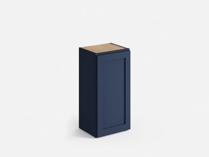 Valleywood Cabinetry 18-in W x 30-in H x 12-in D Marine Blue Birch Wall Ready To Assemble Plywood Cabinet (Flat Panel Shaker Door Style)