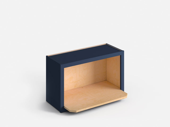 Valleywood Cabinetry 30-in W x 18-in H x 12-in D Marine Blue Birch Microwave Wall Ready To Assemble Plywood Cabinet (Flat Panel Style)