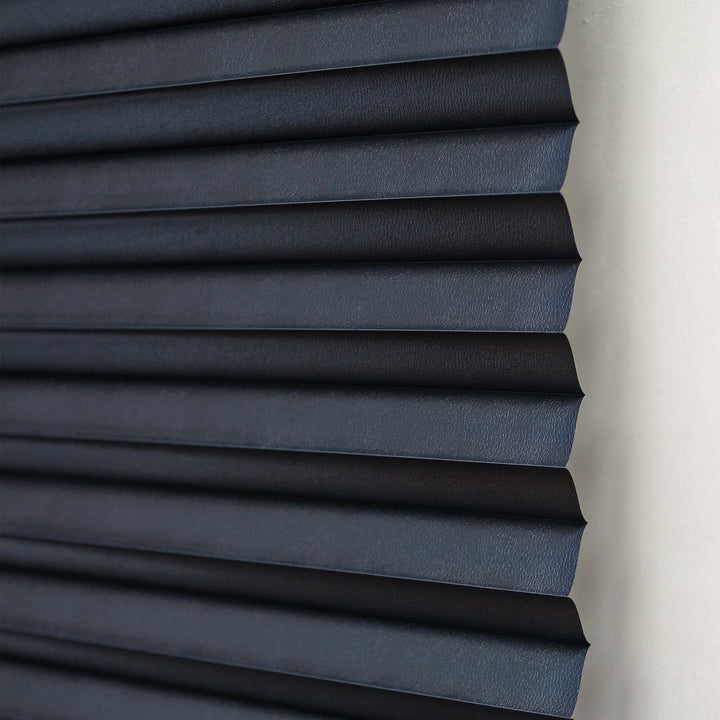 Achim Cordless 1-2-3 Shade, 48 in W x 75 in L, Black Room Darkening Cordless Pleated Temporary Shade