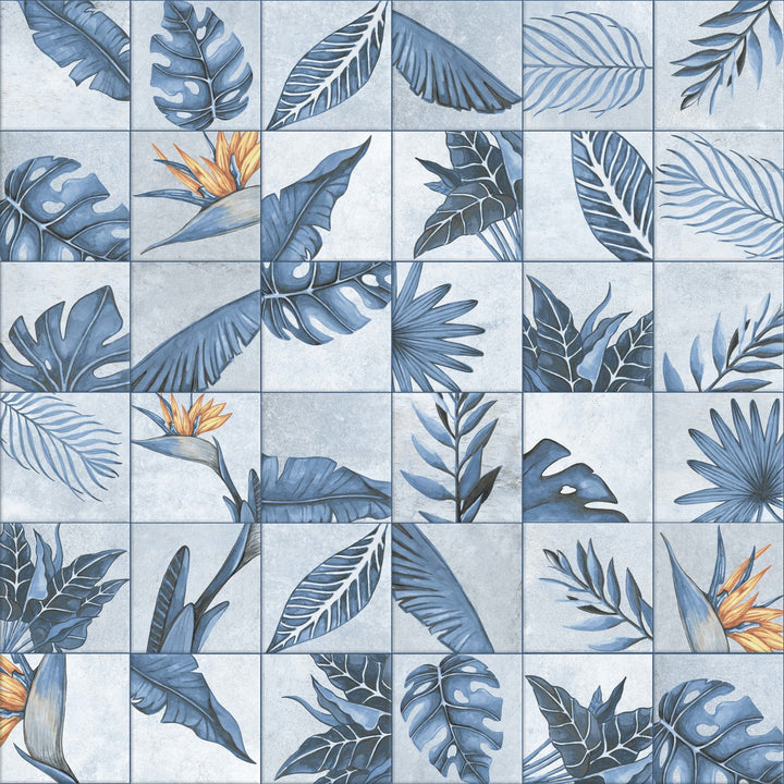 Affinity Tile Nusa Botanic Sapphire 10-in x 10-in Multi-finish Porcelain Floor and Wall Tile product image