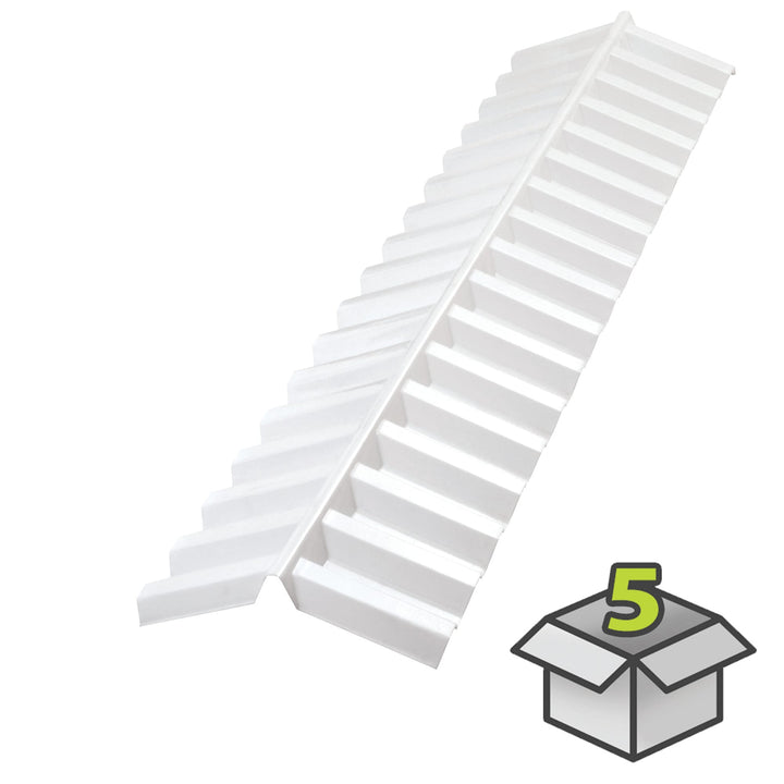 SUNTUF 5-Pack 12-in x 50-in Polycarbonate Roof Panel Ridge Caps – White Opal