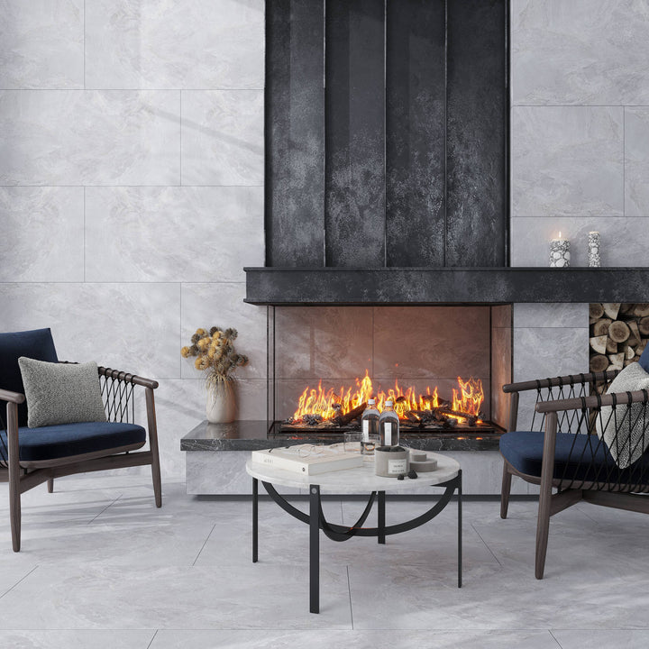Apollo Tile Splendor Gray 24-in x 48-in Matte Porcelain Cement look Floor and Wall Tile product image
