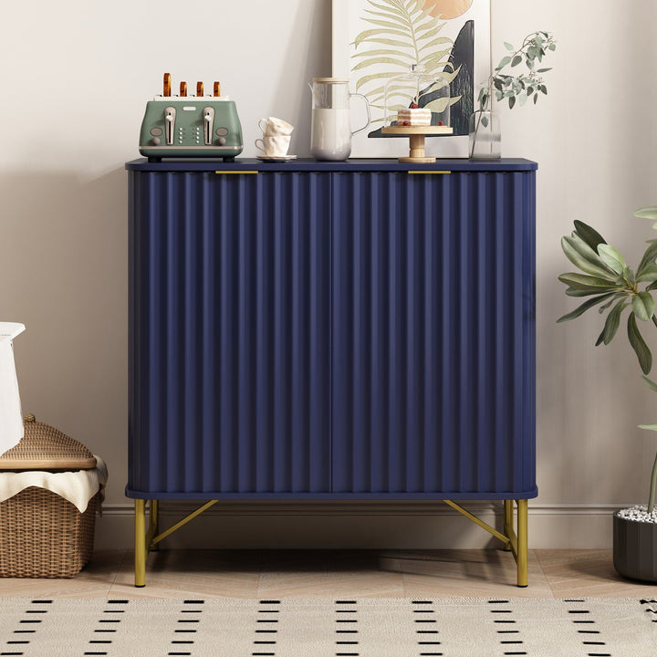 Clihome 15.75-in W x 31.5-in H Mdf Navy Freestanding Utility Storage Cabinet