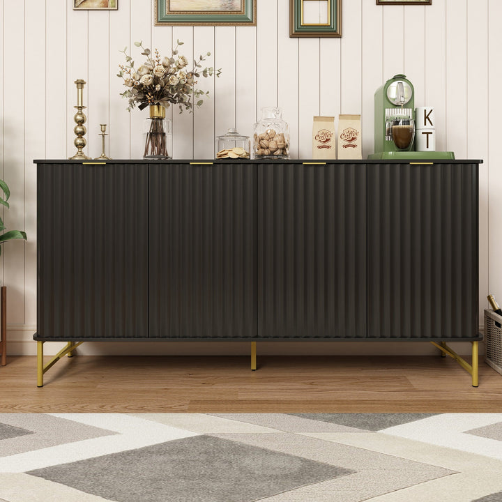Clihome 15.75-in W x 31.5-in H Mdf Black Freestanding Utility Storage Cabinet