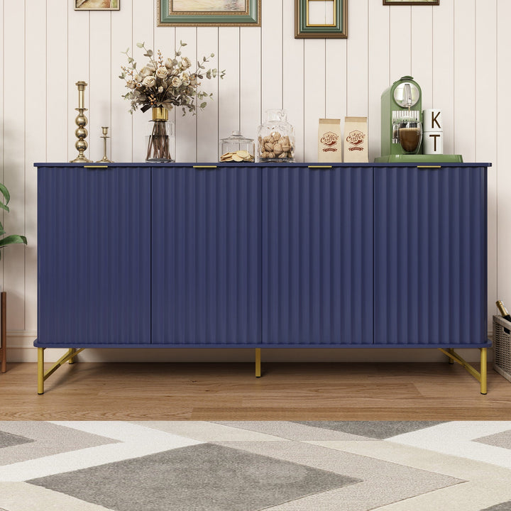 Clihome 15.75-in W x 31.5-in H Mdf Navy Freestanding Utility Storage Cabinet
