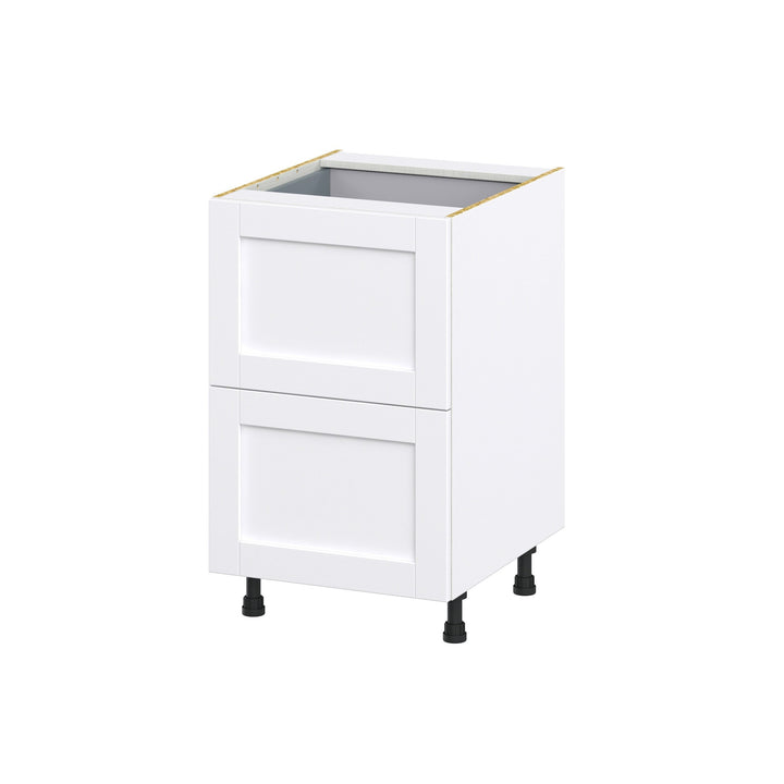 Hugo&Borg Rosemont 21-in W x 34.5-in H x 24-in D Glacier White 3-Drawer Base Fully Assembled Cabinet (Recessed Panel Style)
