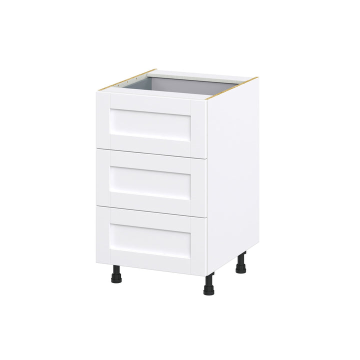 Hugo&Borg Rosemont 21-in W x 34.5-in H x 24-in D Glacier White 4-Drawer Base Fully Assembled Cabinet (Recessed Panel Style)