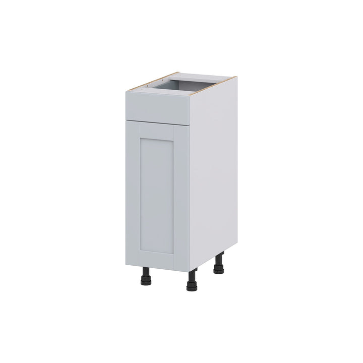 Hugo&Borg Charlesberg 12-in W x 34.5-in H x 21-in D Gray 1-Drawer Base Fully Assembled Cabinet (Recessed Panel Shaker Style)