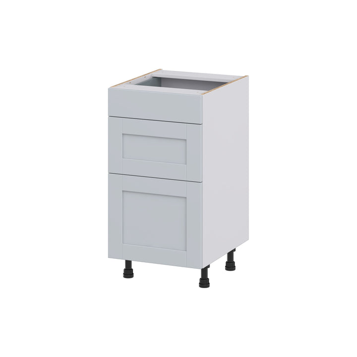 Hugo&Borg Charlesberg 18-in W x 34.5-in H x 21-in D Gray 3-Drawer Base Fully Assembled Cabinet (Recessed Panel Style)