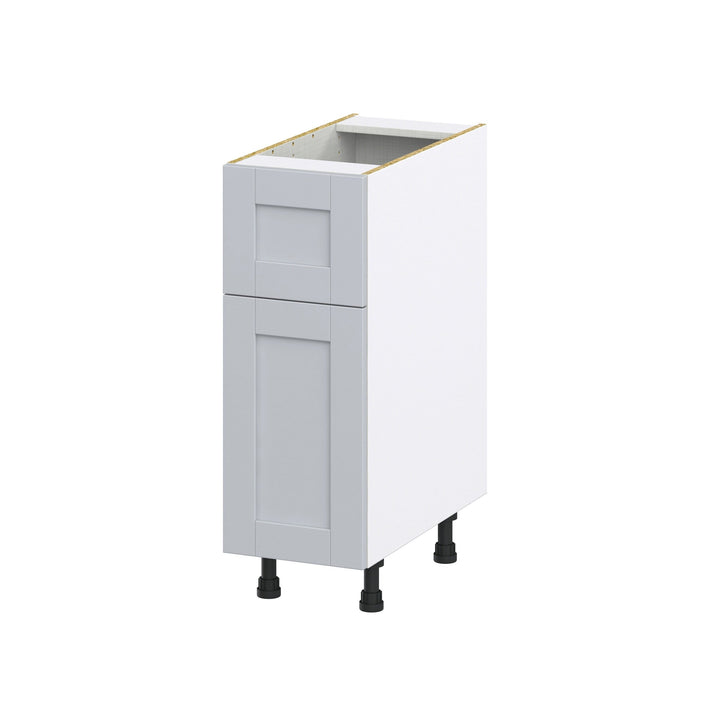 Hugo&Borg Charlesberg 12-in W x 34.5-in H x 25-in D Gray 1-Drawer Base Fully Assembled Cabinet (Recessed Panel Shaker Style)