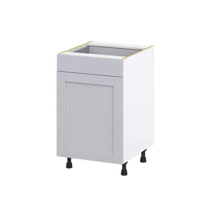 Hugo&Borg Charlesberg 21-in W x 34.5-in H x 24-in D Gray 1-Drawer Base Fully Assembled Cabinet (Recessed Panel Shaker Style)