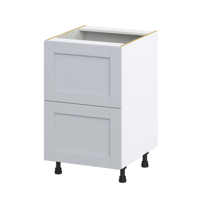 Hugo&Borg Charlesberg 21-in W x 34.5-in H x 24-in D Gray 2-Drawer Base Fully Assembled Cabinet (Recessed Panel Style)