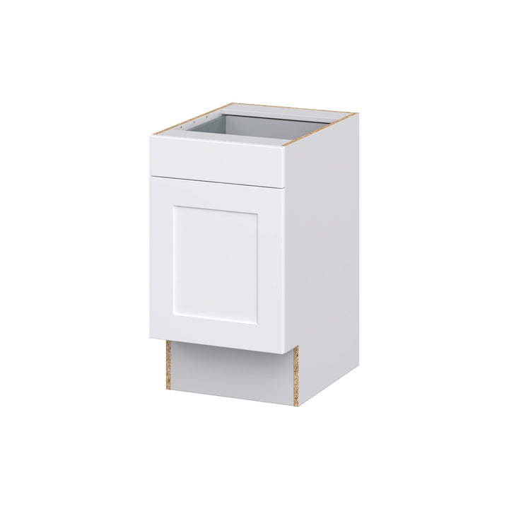 Hugo&Borg Jolie 18-in W x 34.5-in H x 25-in D Warm White 1-Drawer Base Fully Assembled Cabinet (Recessed Panel Shaker Style)