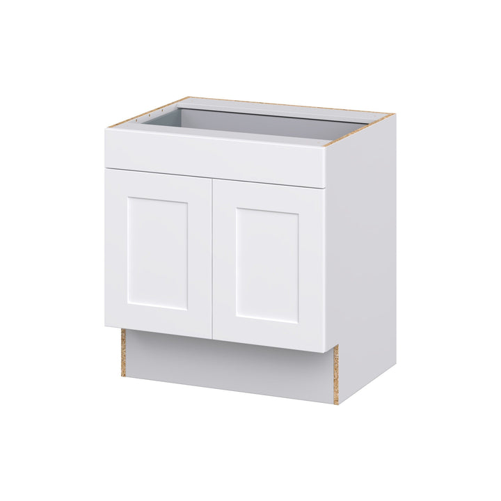 Hugo&Borg Jolie 30-in W x 32.5-in H x 24-in D Warm White 1-Drawer Base Fully Assembled Cabinet (Recessed Panel Shaker Style)