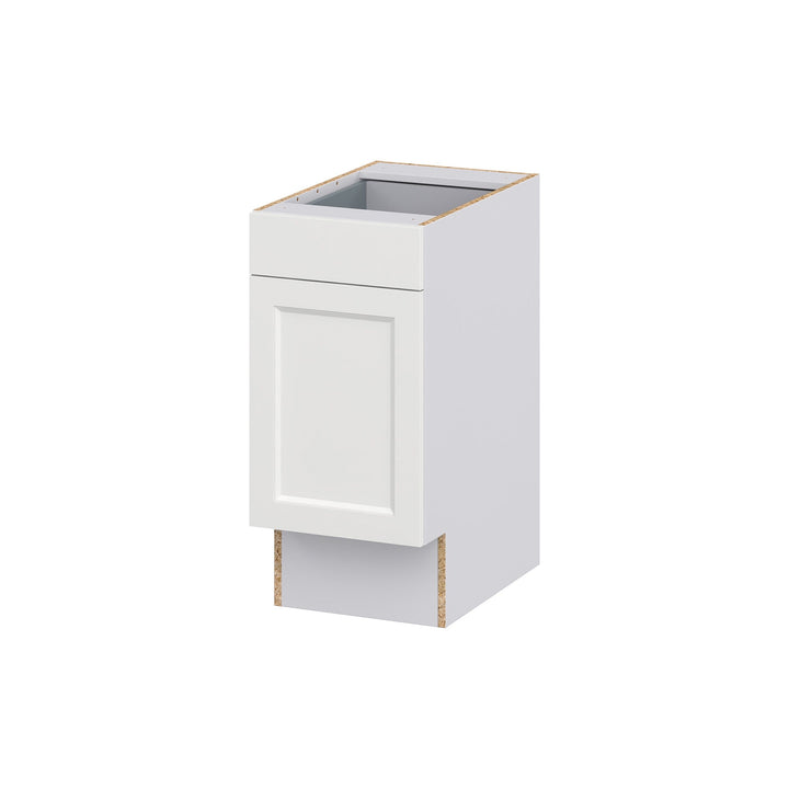 Hugo&Borg Riviera 15-in W x 34.5-in H x 24-in D Bright White 1-Drawer Base Fully Assembled Cabinet (Recessed Panel Shaker Door Style)