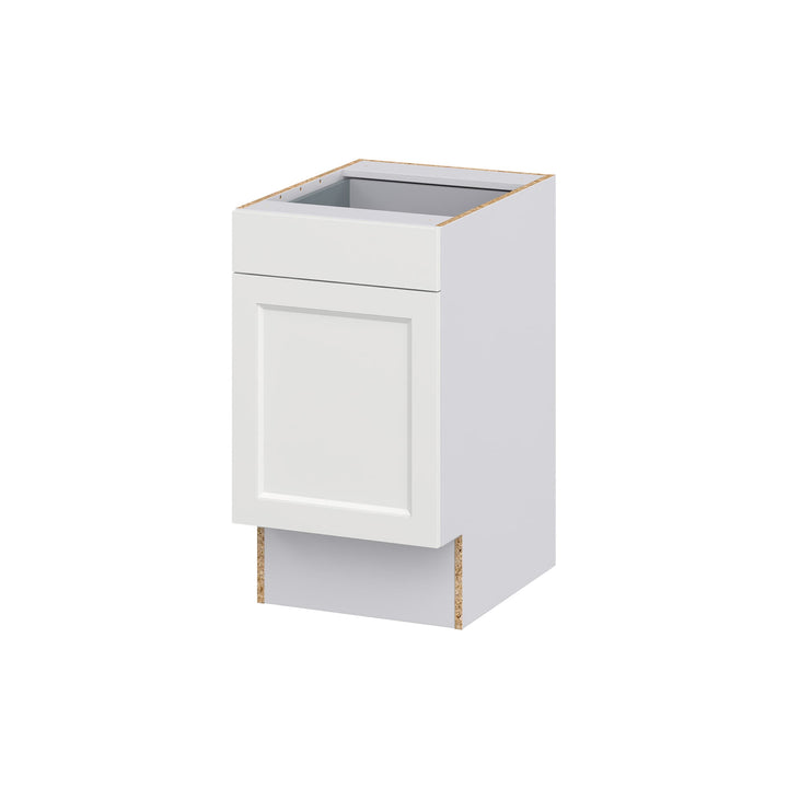 Hugo&Borg Riviera 18-in W x 34.5-in H x 25-in D Bright White 1-Drawer Base Fully Assembled Cabinet (Recessed Panel Shaker Door Style)