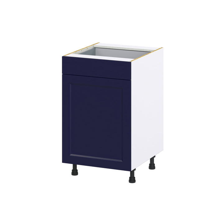 Hugo&Borg Lorette 21-in W x 34.5-in H x 24-in D Navy Blue 1-Drawer Base Fully Assembled Cabinet (Recessed Panel Shaker Style)