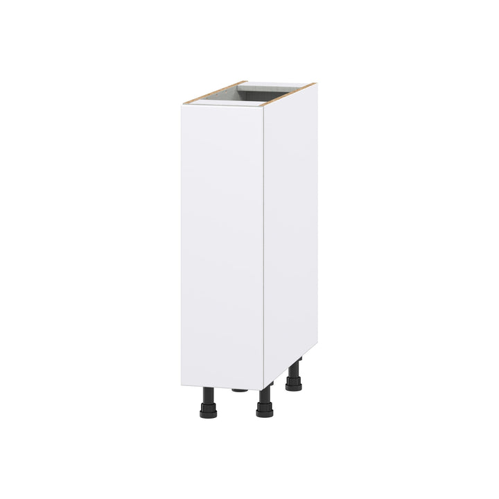 Hugo&Borg Lasalle 9-in W x 34.5-in H x 24-in D Bright White Slab Base Fully Assembled Cabinet (Flat Panel Slab Door Style)
